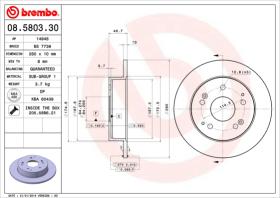 BREMBO 08580330 - DISCO DE FRENO