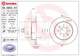 BREMBO 08580344 - DISCO DE FRENO