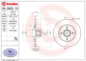 BREMBO 08583315 - DISCO DE FRENO