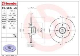 BREMBO 08583325 - DISCO DE FRENO