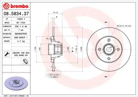 BREMBO 08583437 - DISCO DE FRENO