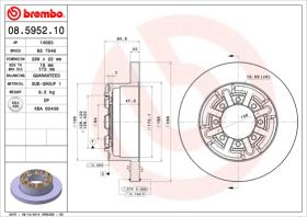 BREMBO 08595210 - DISCO DE FRENO