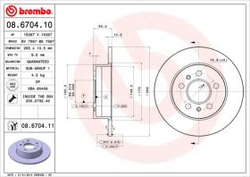 BREMBO 08670410 - DISCO DE FRENO