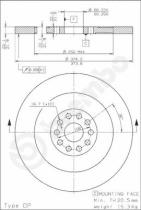 BREMBO 08675010 - DISCO UNIMOG(MERCEDES-BENZ)U 600/80