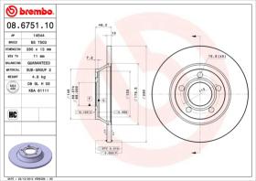 BREMBO 08675110 - DISCO DE FRENO