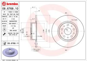 BREMBO 08676810 - DISCO DE FRENO