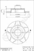 BREMBO 08690375 - DISCO FRENO BREMBO MAX