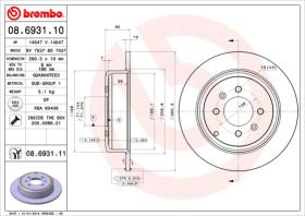 BREMBO 08693110 - DISCO DE FRENO