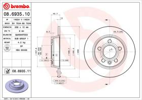 BREMBO 08693510 - DISCO DE FRENO