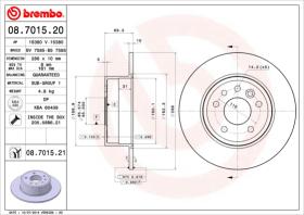 BREMBO 08701520 - DISCO DE FRENO