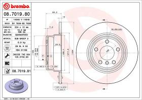 BREMBO 08701980 - DISCO DE FRENO