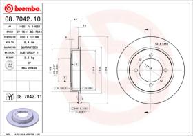 BREMBO 08704210 - DISCO DE FRENO