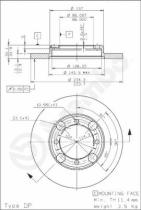 BREMBO 08707210 - DISCO DE FRENO