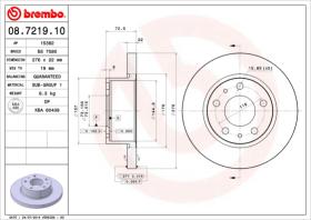 BREMBO 08721910 - DISCO DE FRENO