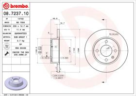 BREMBO 08723710 - DISCO DE FRENO