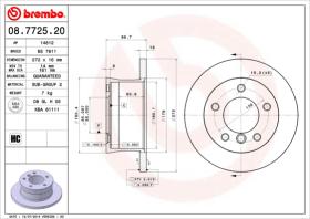 BREMBO 08772520 - DISCO DE FRENO