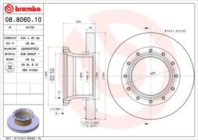 BREMBO 08806010 - DISCO RENAULT TRUCKS MAGNUM E-TECK