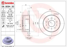 BREMBO 08809430 - DISCO DE FRENO