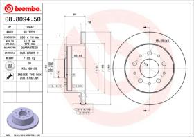 BREMBO 08809450 - DISCO DE FRENO