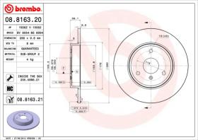 BREMBO 08816320 - DISCO DE FRENO