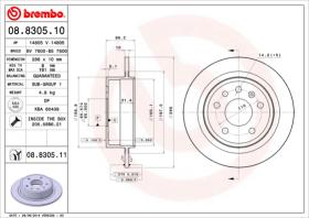 BREMBO 08830510 - DISCO DE FRENO