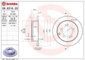 BREMBO 08831620 - DISCO DE FRENO