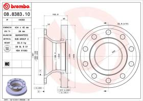 BREMBO 08838310 - DISCO MERITOR/ROR AXLE()