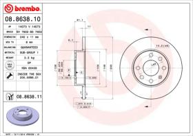 BREMBO 08863810 - DISCO DE FRENO