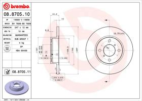 BREMBO 08870510 - DISCO DE FRENO