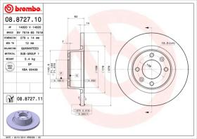 BREMBO 08872710 - DISCO DE FRENO