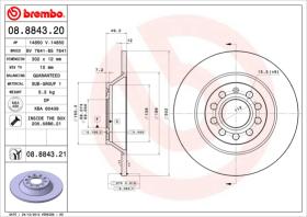 BREMBO 08884320 - DISCO DE FRENO