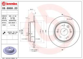 BREMBO 08886820 - DISCO DE FRENO