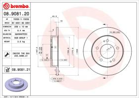 BREMBO 08908120 - DISCO DE FRENO