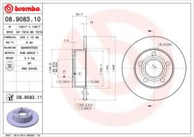 BREMBO 08908310 - DISCO DE FRENO