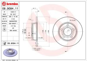 BREMBO 08908411 - DISCO DE FRENO