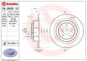 BREMBO 08909310 - DISCO DE FRENO