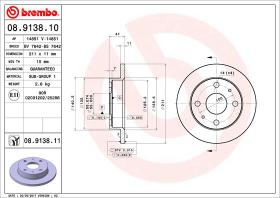 BREMBO 08913810 - DISCO DE FRENO