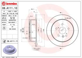 BREMBO 08A11110 - DISCO DE FRENO