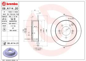 BREMBO 08A11420 - DISCO DE FRENO