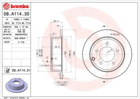 BREMBO 08A11430 - DISCO DE FRENO