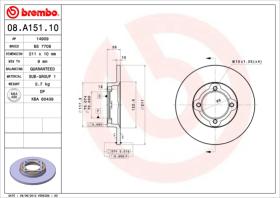 BREMBO 08A15110 - DISCO DE FRENO