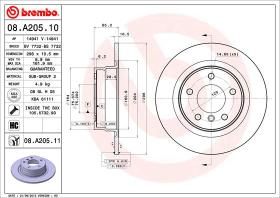 BREMBO 08A20510 - DISCO DE FRENO