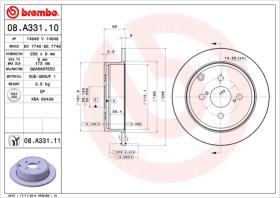 BREMBO 08A33110 - DISCO DE FRENO