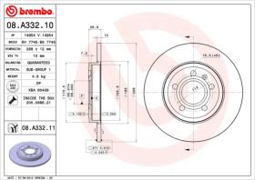 BREMBO 08A33210 - DISCO DE FRENO