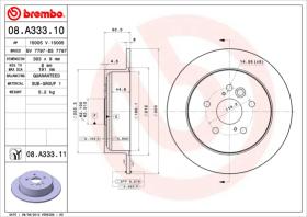 BREMBO 08A33310 - DISCO DE FRENO