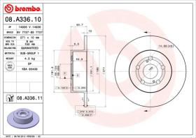 BREMBO 08A33610 - DISCO DE FRENO