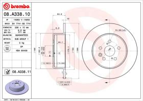 BREMBO 08A33810 - DISCO DE FRENO