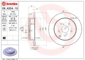 BREMBO 08A35410 - DISCO DE FRENO