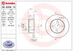 BREMBO 08A35610 - DISCO DE FRENO