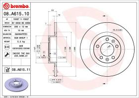 BREMBO 08A61511 - DISCO DE FRENO